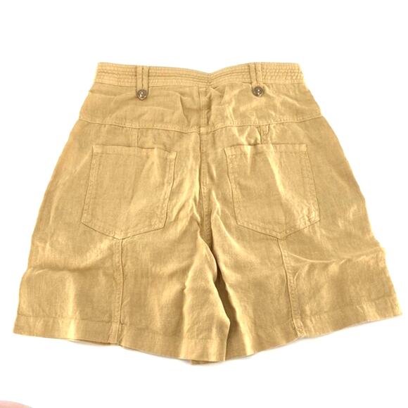 Wrap London Women's Golden Sand High-waisted Flap-pocket Shorts Size 4 - Picture 15 of 16